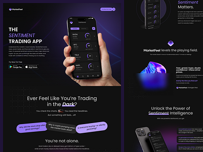 📊 MarketFeel app design app promotion design app ui blockchain website design branding crypto app design crypto website figma website design landing page design meme coin app mobile app design trading marketplace ui design uiux web application web design website design