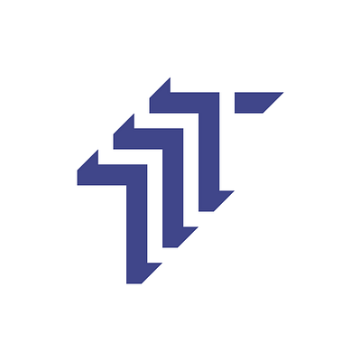 Triple Letter T Financial Logo for sale buy capital financial for sale growth investments letter letter t logo premade profit purchase ready made triple ventures
