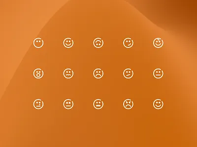 Broken Emoji Icon Set in a Minimal Style for Modern Interfaces icon icon design icon library icon pack icon set