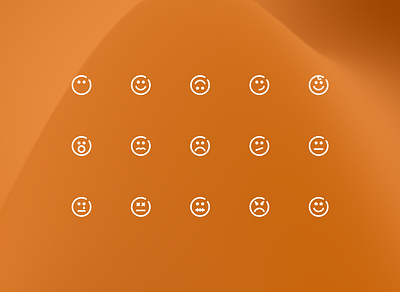 Broken Emoji Icon Set in a Minimal Style for Modern Interfaces icon icon design icon library icon pack icon set