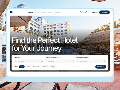Hotel Booking Website Design bookingappdesign bookingplatform cleanui figmatravel hospitalitydesign hotelbookingui hotellandingpage hotelwebsitedesign luxuryhotelui minimalwebsite modernuiux responsivewebdesign searchinterface tourismui travelux travelwebsite ui uxuidesign vacationplanner webdesigninspiration