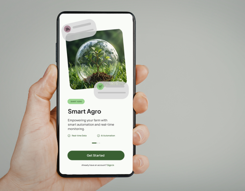 Smart Agro Green House Mobile App agri agricultural app agriculture app app black graphic design greenhouse app mobile design smart agriculture ui