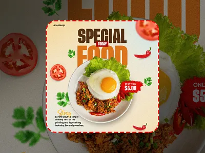 Food - Social Media Post Design branding design graphic design illustration newpost posterdesing productdesign socialmediadesign socialmediapostdesign