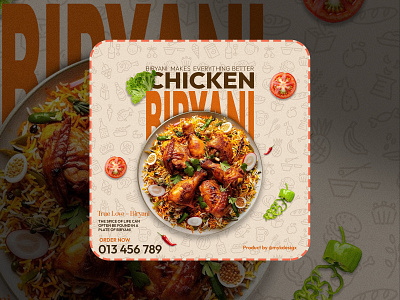 Biryany - Social Media Post Design branding design graphic design illustration newpost posterdesing productdesign socialmediadesign socialmediapostdesign