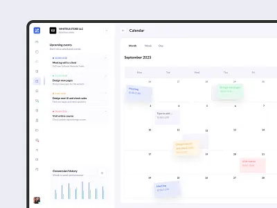 Calendar app created with BetaCRM UI kit app app design application design cal calendar collaboration crm app google calendar inspiration interface design product design project management saas app schedule software design ui design ui kit ux design web app