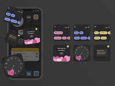 Couples Dating Widget mobile app ui widget