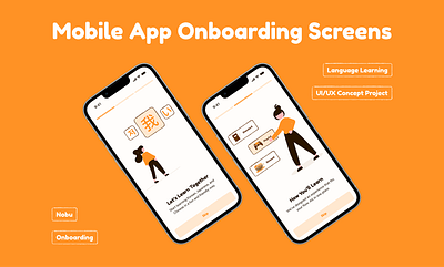Nobu – Language Learning App (Onboarding Flow) figma language learning mobile app onboarding screens ui design ux design