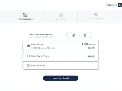 Quote calculation wireframes quote calculation wireframes