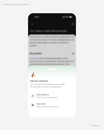 An E-sign Mobile Exploration app branding design graphic design illustration logo typography ui ux vector