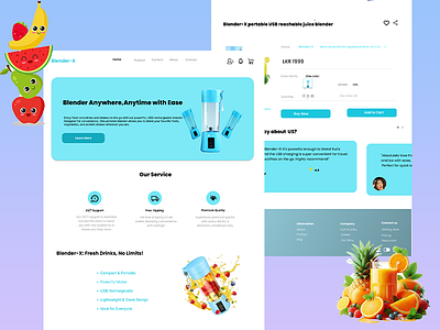 Blender-X Web Design 3d showroom aesthetic balance ui visual flow