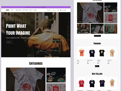 Printing Shop Landing Page Design landing page printing shop ui ui design uidesign uiux website landing page