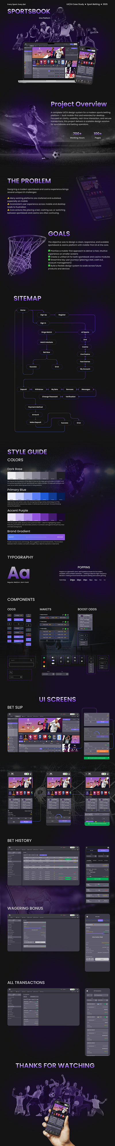 Sportsbook - UX/UI Case Study betting case study casino graphic design sport sportsbook ui ux