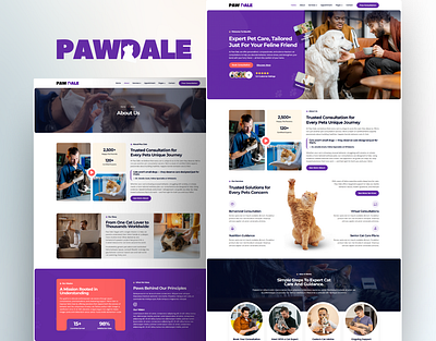 PawDale — Pet Care, Grooming & Veterinary Elementor Template Kit animal cat design dog elementor landing page landingpage pet pet care pet clinic pet hospital pet lover pet salon pet shop pet store ui vet veterinary webdesign wordpress