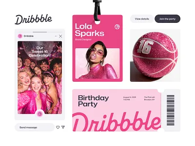 Creative Campaign Concept: Dribbble’s Sweet Sixteen brand guidelines brand identity branding design graphic design identity logo logo design logo designer logo ui logotype packaging poster vector visual identity