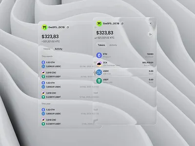 ZenSwap - Liquid Glass Concept blockchain crypto crypto exchange cryptocurrency decentralized ethereum exchange liquid glass motion swap