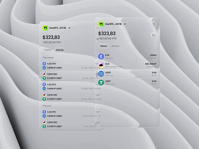 ZenSwap - Liquid Glass Concept blockchain crypto crypto exchange cryptocurrency decentralized ethereum exchange liquid glass motion swap