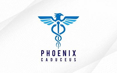 Medical Phoenix Caduceus Snake Logo Icon, clinic hospital icon treatment