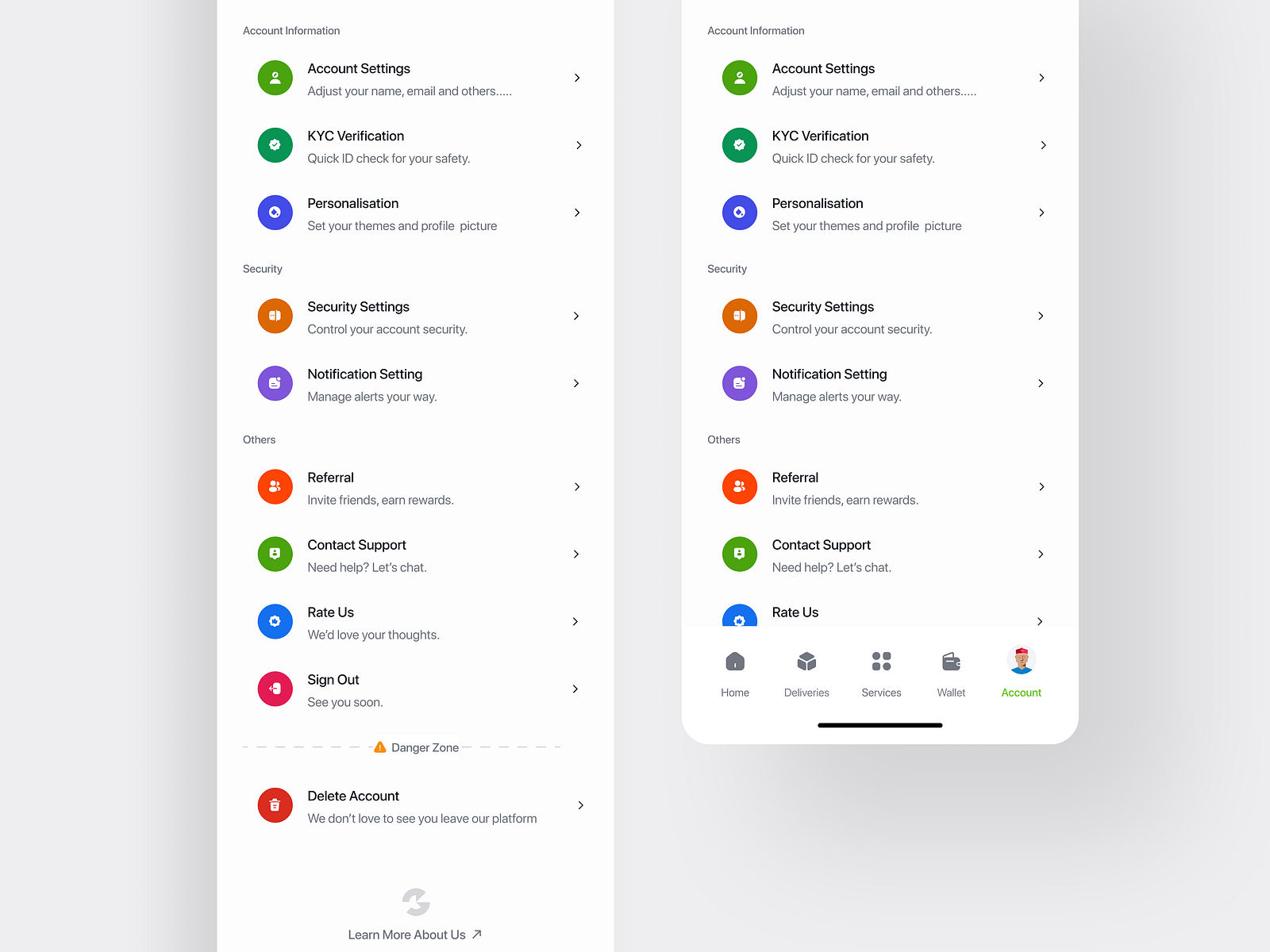 Account Setting Page by Pomaline Moses Olanrewaju on Dribbble