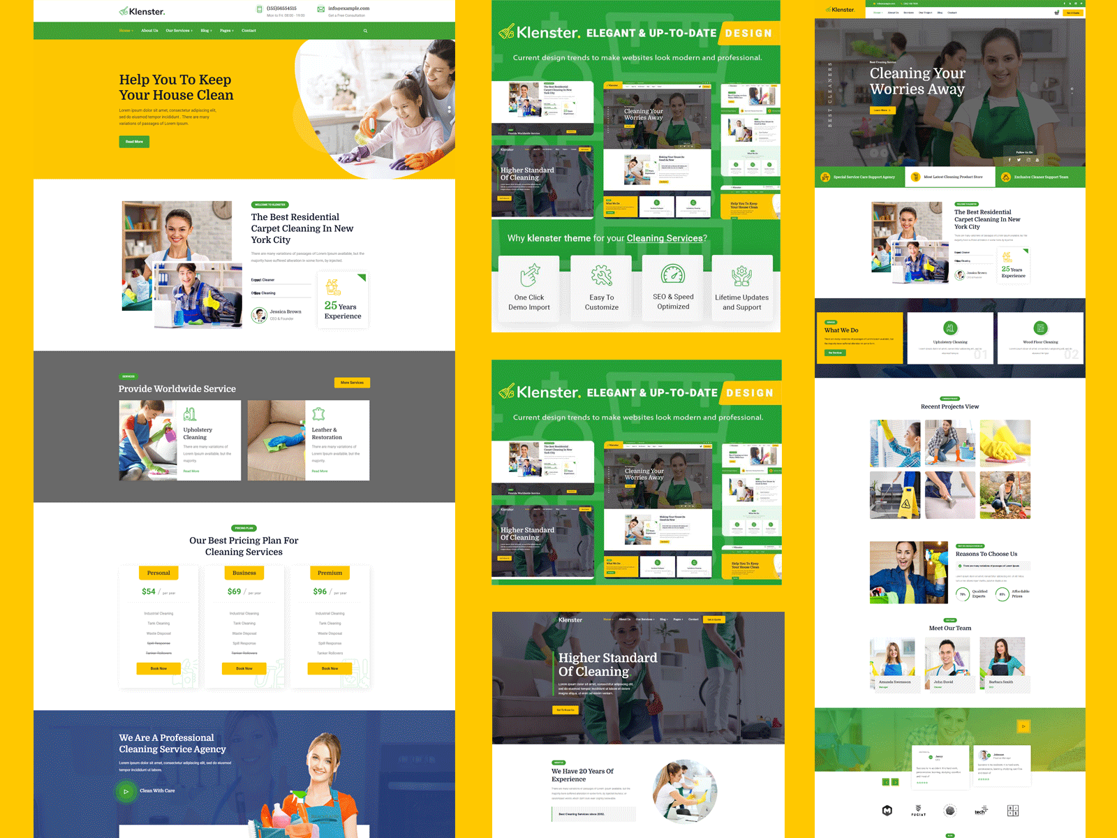 🧼 Klenster – Cleaning Services WordPress Theme 💻✨ cleaningbusiness cleaningservices housekeepingtheme klenstertheme seooptimizedtheme wordpresstheme