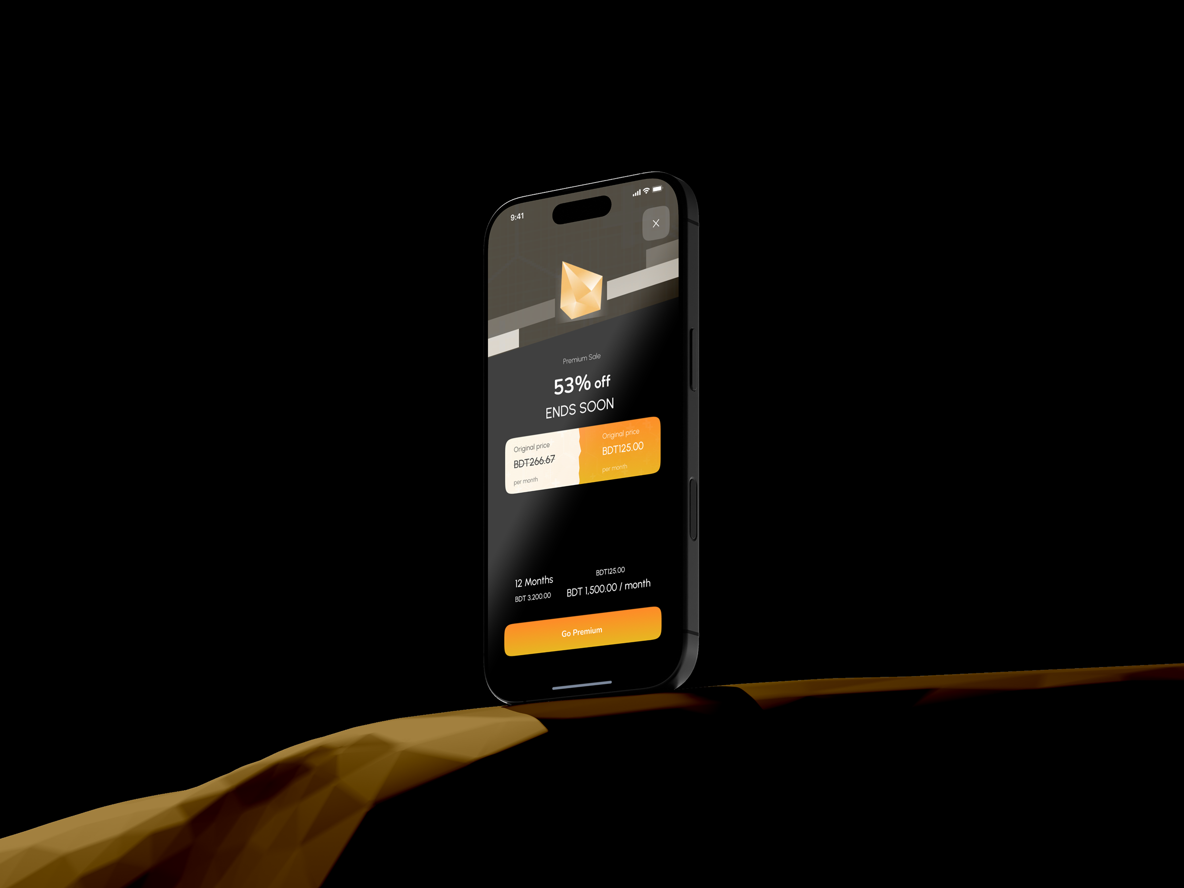 Premium Deal UI – Limited Offer Screen app design bangladesh currency dark theme app discount ui lose it mobile ui modern ui premium screen pricing ui sale popup subscription offer ux ux design