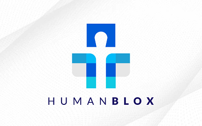 Digital Human Blox Logo Design, Digital Data Logo, Data Human web