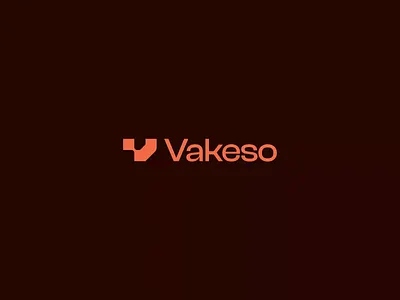 Vakeso - Brand Identity art direction b2b block branding design graphic design logo modern orange