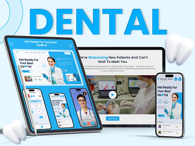 Apptechies | Modern Dental Website & Mobile UI Design app appointmentapp cleanui dental dentalwebsite doctor healthcare medical patientexperience responsivewebdesign ui webdesign