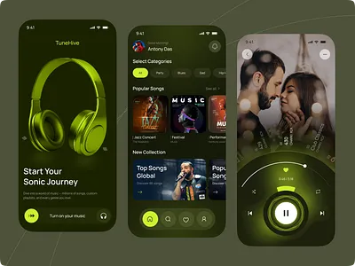 Music Streaming Mobile App – UI/UX Design android mobile app app interface audio app design audio streaming best ui ios mobile app mobile mobile app design mobile music mobile ui modern app ui music app music app ui music platform music player music streaming services playlist product design ui ux design