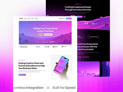 Prism Demo | pixfort Theme 3d ai animation builder dark mode gradient hero homepage landing page light dark mode logo pixfort popup prism social theme switcher ui ux video wordpress
