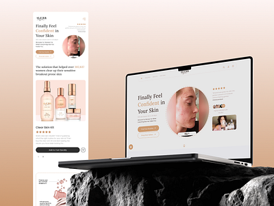 AVERR Skincare UI Redesign → +48% Demos aeo beforeafter branding casestudty checkout page designkast e commerce design e commerce ui ux home page landing page new design responsive shopify shopify landing page shopify skincare shopify ui shopify ux skincare ui ux