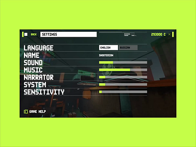 Settings UI for Online Game 3d 8bit animation branding design game gamedev gamedevelopment graphic design interface logo pixels settings ui
