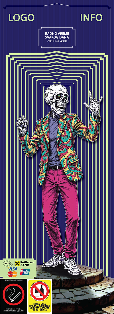 Big DOOR Poster ai cool desing desing graphic design illustrator photoshop psyhodelic retro skull skull desing