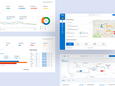 Land Freight Logistics Dashboard dashboard dashboard ui fleet management freight dashboard landfreight logistics loop freight ocean freight schedule management shipment dashboard shipment tracking truck ui ui template uikits