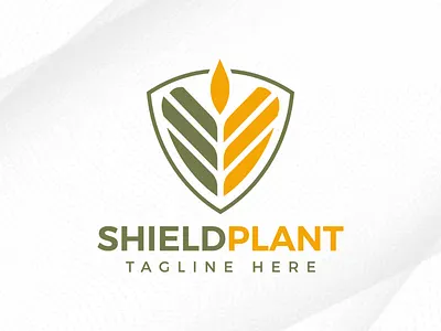 Agriculture Plant With Shield Logo Design whole