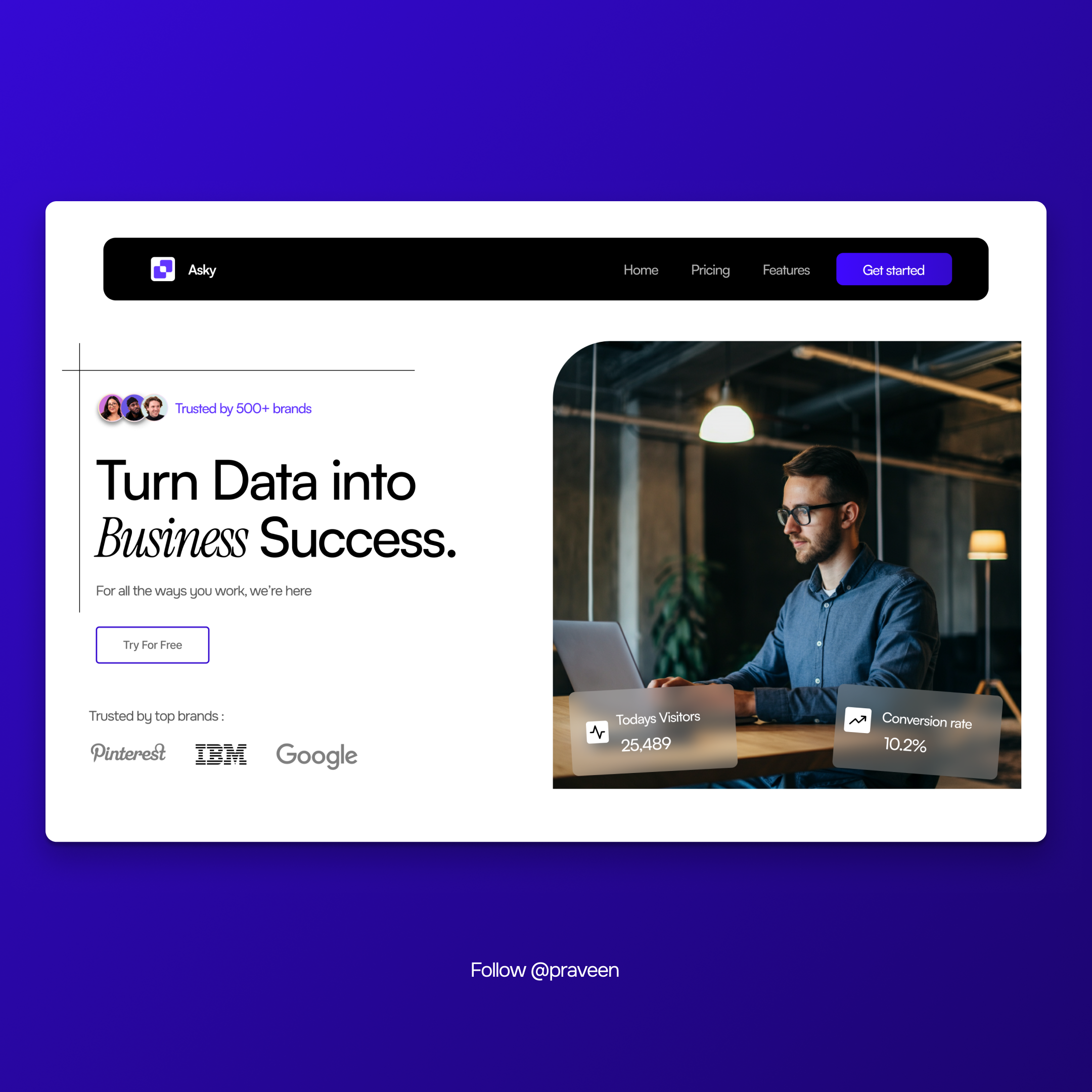 Example of Landing Page Design And Development