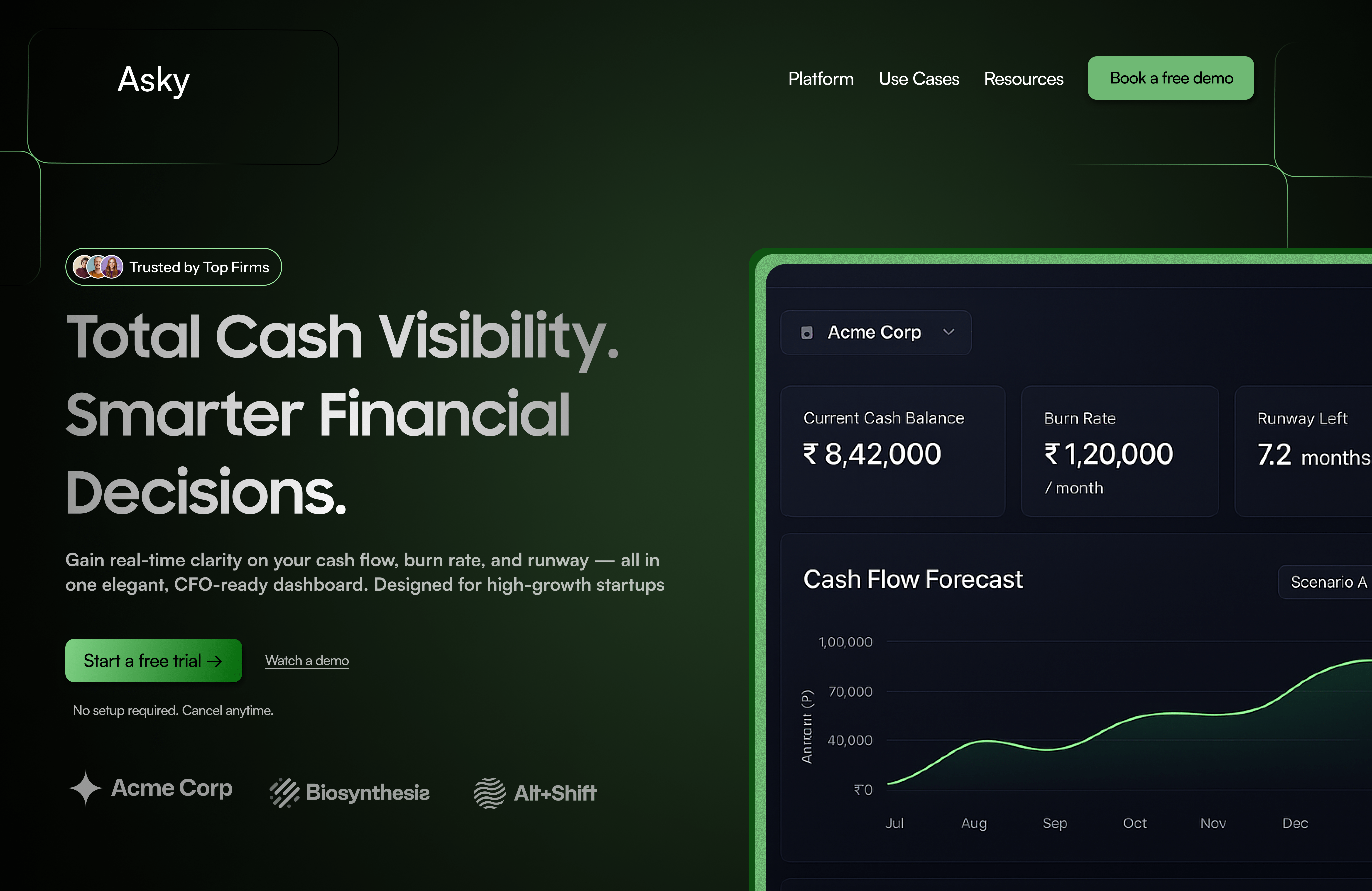 Fintech Startup landing page fintech landing page freelance webdesigner landing page desinger web design agency website designer