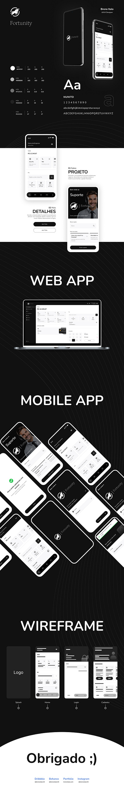 Fortunity Bank - UI adobe brenoitalo design figma illustration interface mobile photoshop ui user experience ux web