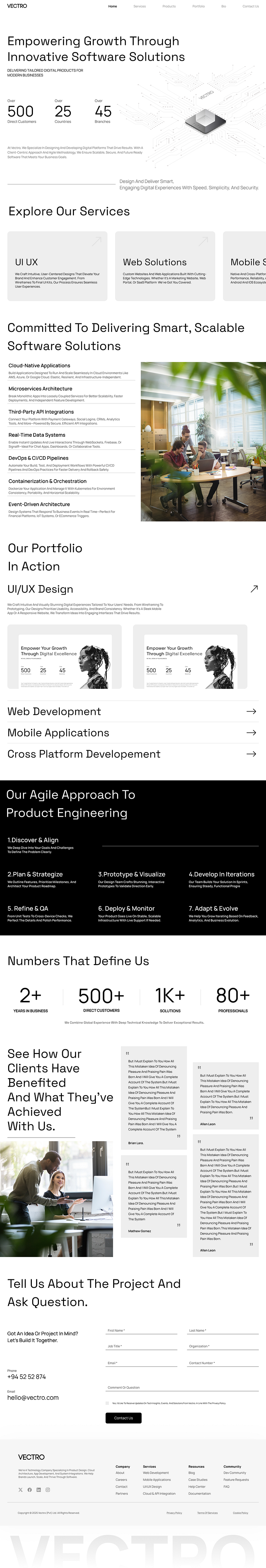 Modern Tech Company UI Design by Vidhura Neethika on Dribbble