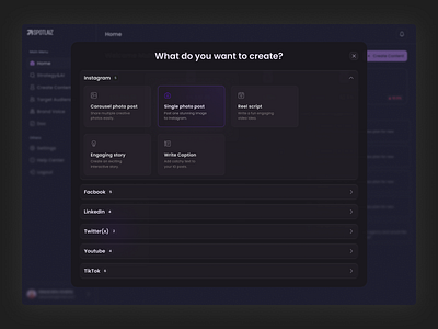 ContentCraft Dashboard bloggingdashboard contentcreation contentmarketing contentplanner copywritingtool creativetools dashboarddesign dribbbleshots