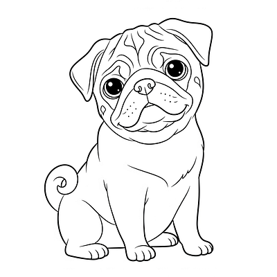 Dog Coloring Pages (Free Printables Sheets) graphic design