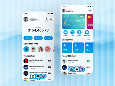 Finance App UI Design app appui bankapp branding finance financeui fintech graphic design motion graphics ui uidesign ux