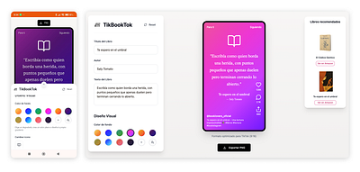 TikBookTok design tiktok ui ux webapp
