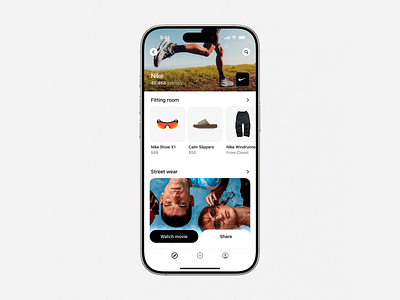 Nike AR Fitting Room Concept app app design application application design design e commerce nike online shop shop shopping app sportswear ui ui design user experience user friendly ux ux design ux ui