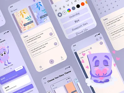 UI/UX Mobile App Design Gamified Diary App Mascot & Mood Tracker affirmationsapp apponboarding asoldesign diaryapp figma growthdesign iosapp mentalhealthapp mobile app design mobile ui notesapp paywalldesign personalizationux pincodeux premiumappdesign productivityapp softui ui uiuxdesign uxcasestudy