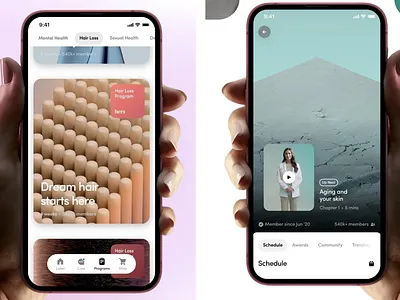Wellness Community & Program App UI app app design application application design community app design health health app minimalist modern ui ui design ux ux design ux ui well being wellness wellness app