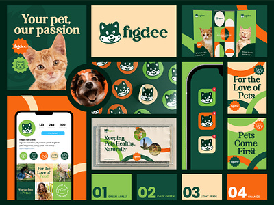 Fidgee Branding and Visual Identity Design brand guidelines branding bright business care colorful graphic design icon identity logo pet products quality typography visuals