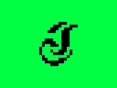Personal Logo 8-bit Style 8 bit branding design digital logo graphic design illustration j logo lettering logo logo design pixel logo typography vector