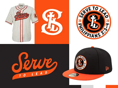 Serve To Lead® badge baseball brand branding design graphic design heyo! lettering logo ministry monogram serve serve to lead