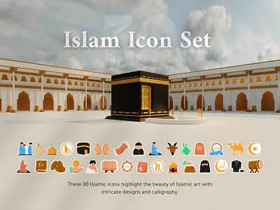 Islam Icon Set muslim lifestyle