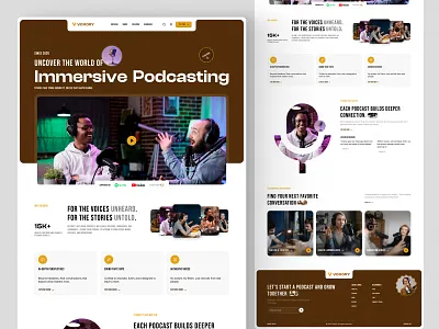 🎙️ Podcast Landing Page Design figma expert landingpage online podcast podcast podcast landing page podcastdesign podcastui responsivedesign saas website top ui design ui ui design ui ux ux ux design webdesign website design